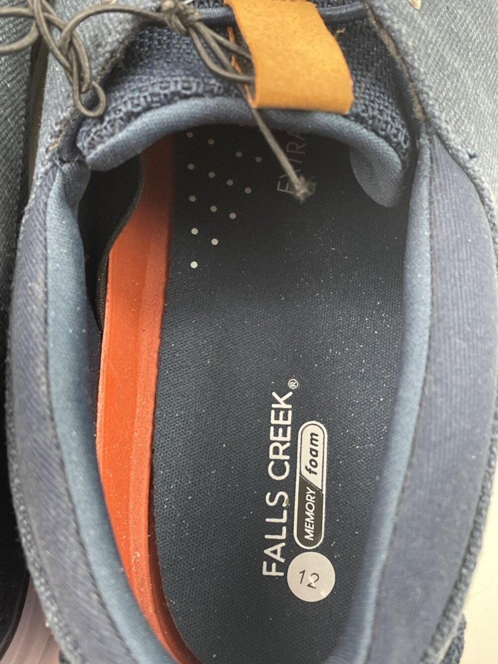 Falls Creek Blake Mens Size 12M Navy Blue Lace Up Casual Shoes Loafers - Picture 9 of 12